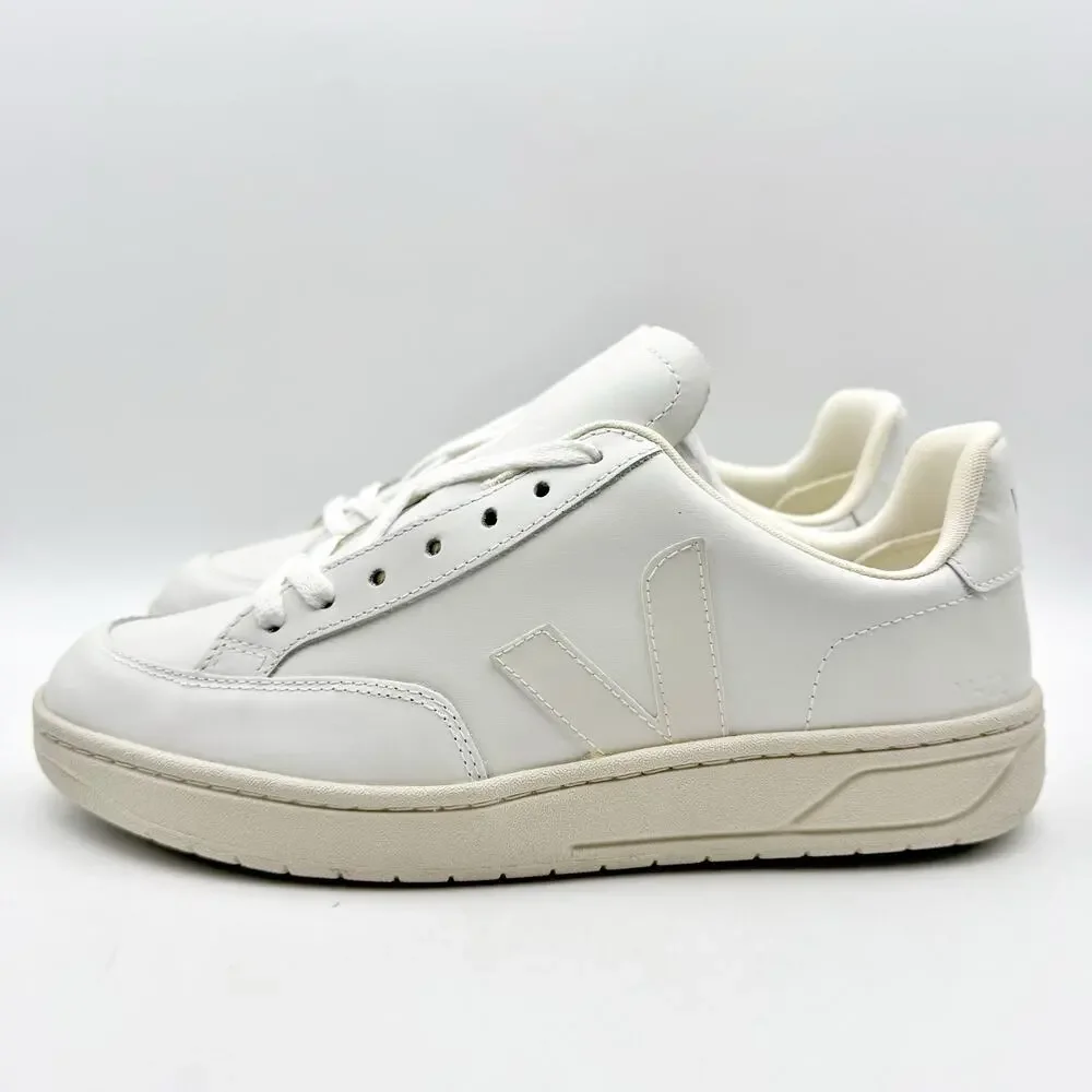 Veja Womens V-12 Sneakers US 8 EU 41 White Leather Lace Up NIB_8
